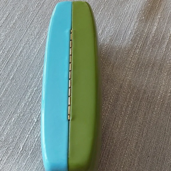 Kate Spade Two-Tone Eyeglass Case Blue & Green - Picture 7 of 11